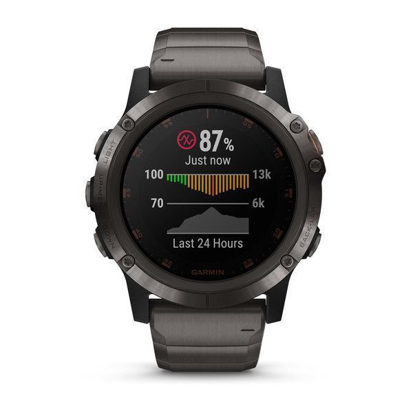 Спортивний годинник Garmin Fenix 5x Plus Sapphire Carbon Grey with DLC Titanium Band 010-01989-05