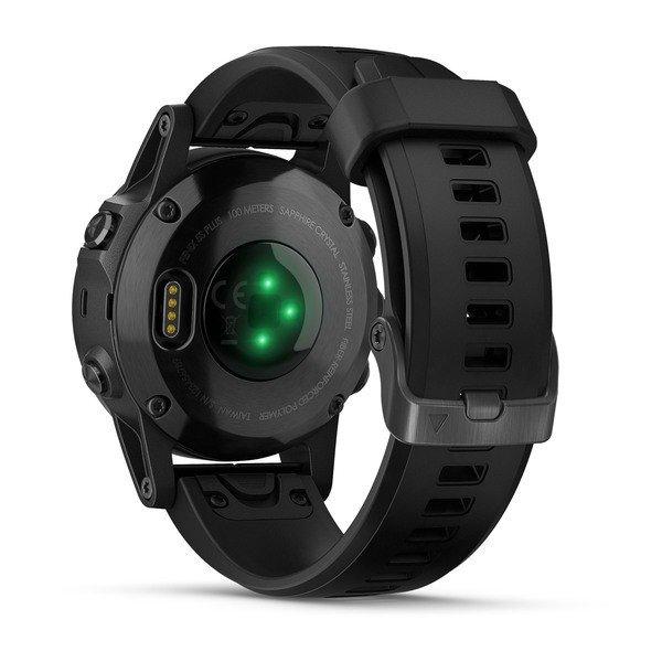 Мультиспортивний спортивний годинник Garmin Fenix 5 Plus Sapphire BLACK WITH BLACK BAND 010-01988-01