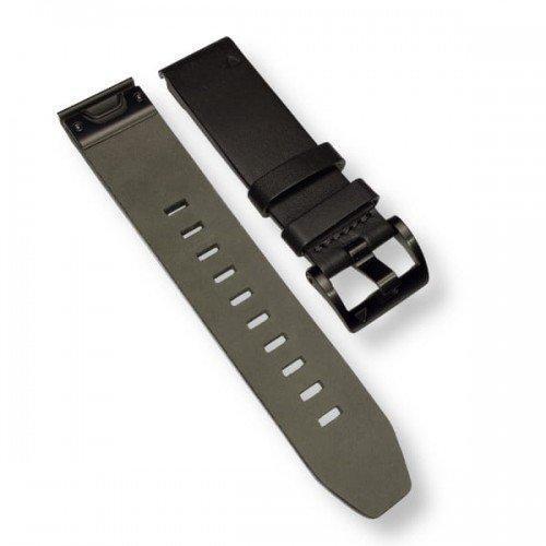 Ремінець Garmin Fenix 5 Plus 22mm QuickFit Black Leather Band 010-12740-01