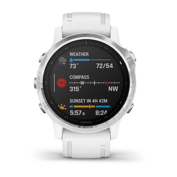 Спортивний годинник Garmin Fenix 6S Silver with White Band 010-02159-00