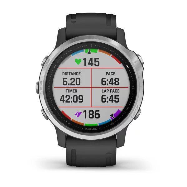 Спортивний годинник Garmin Fenix 6S Silver with Black Band 010-02159-01