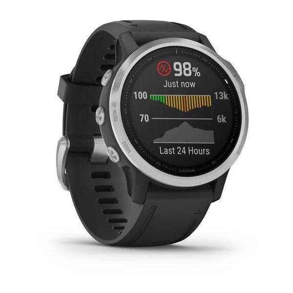 Спортивний годинник Garmin Fenix 6S Silver with Black Band 010-02159-01