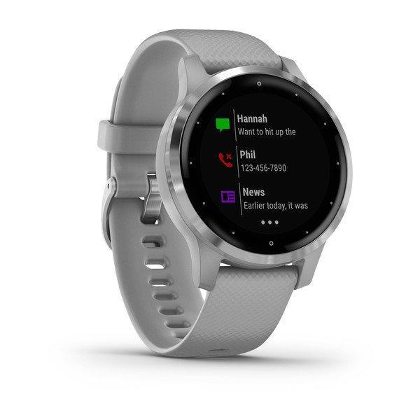 Фітнес годинник Garmin vivoactive 4S Powder Gray-Silver 010-02172-03