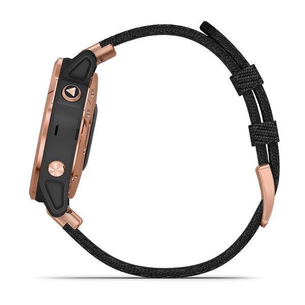 Спортивний годинник Garmin Fenix 6S Sapphire Rose Gold-tone with Heathered Black Nylon Band 010-02159-37