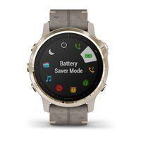 Спортивний годинник Garmin Fenix 6S Light Gold-tone with Shale Gray Leather Band 010-02159-40