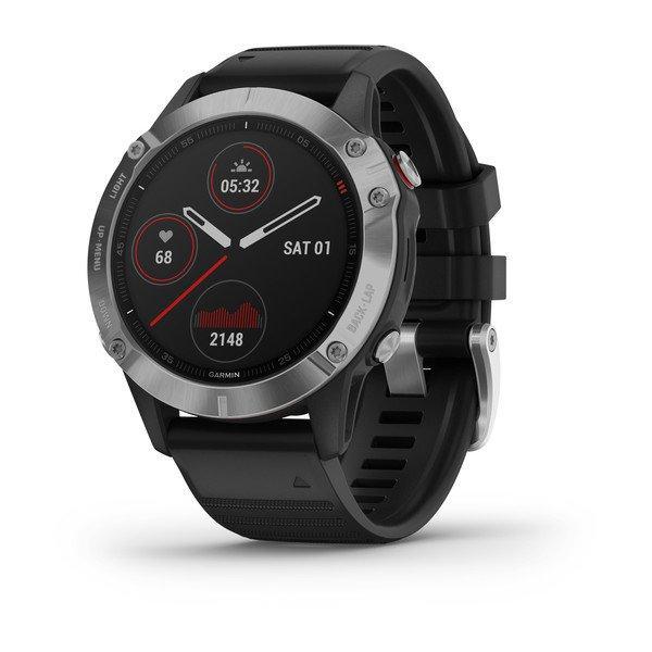 Спортивний годинник Garmin Fenix 6 Silver with Black Band 010-02158-00