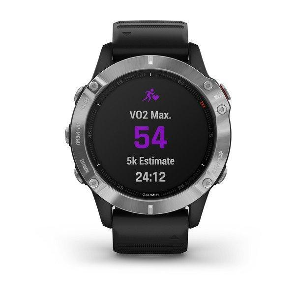 Спортивний годинник Garmin Fenix 6 Silver with Black Band 010-02158-00