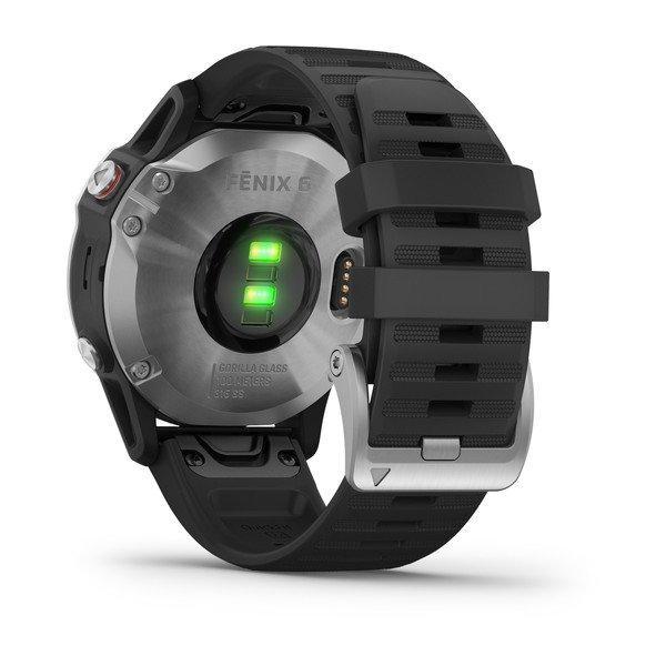 Спортивний годинник Garmin Fenix 6 Silver with Black Band 010-02158-00