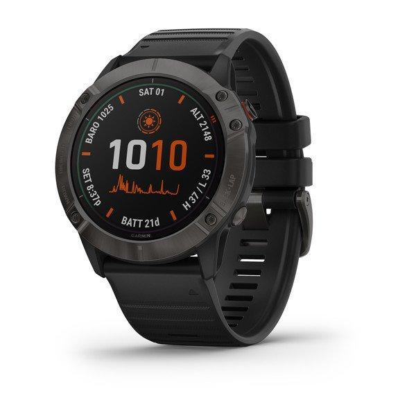 Спортивний годинник Garmin Fenix 6X Pro Solar Titanium Carbon Gray DLC 010-02157-21