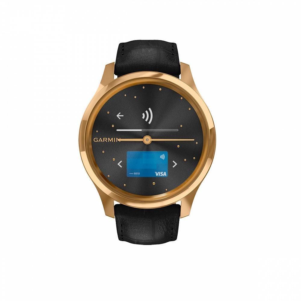 Фітнес годинник Garmin vivomove Luxe Pure Gold-Black 010-02241-22