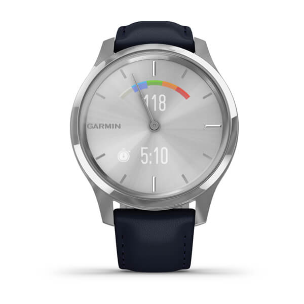 Фітнес годинник Garmin vivomove Luxe Silver-Blue 010-02241-20
