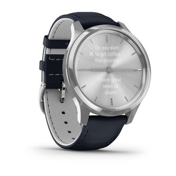 Фітнес годинник Garmin vivomove Luxe Silver-Blue 010-02241-20
