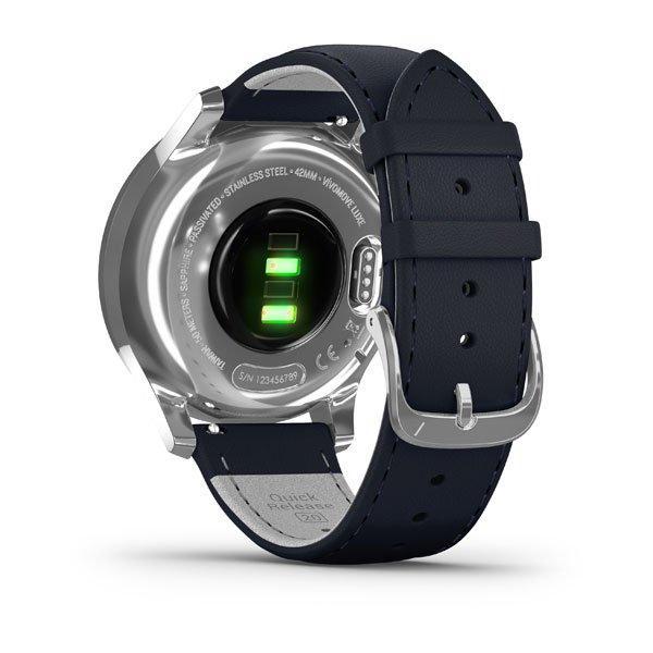 Фітнес годинник Garmin vivomove Luxe Silver-Blue 010-02241-20