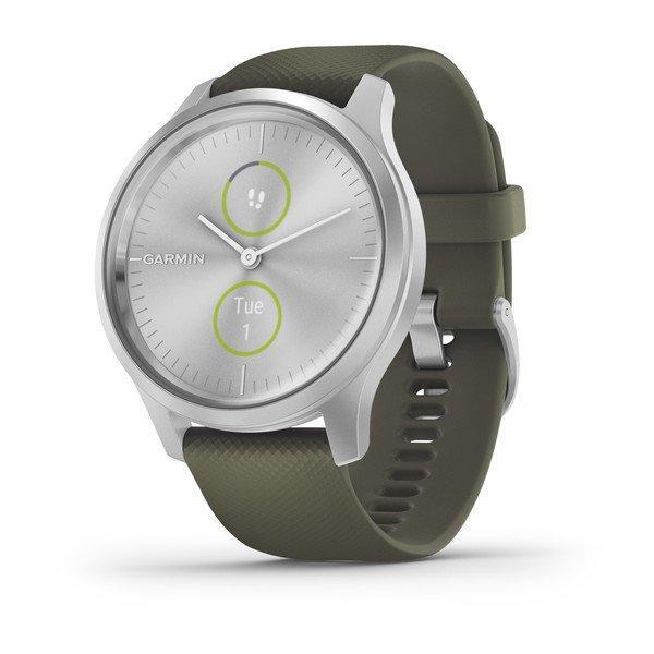 Фітнес годинник Garmin vivomove Style Silver-Moss Green 010-02240-21