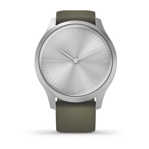 Фітнес годинник Garmin vivomove Style Silver-Moss Green 010-02240-21