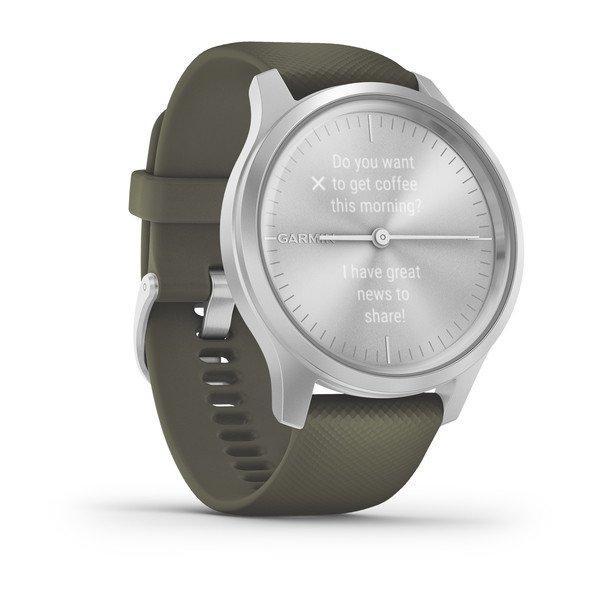 Фітнес годинник Garmin vivomove Style Silver-Moss Green 010-02240-21