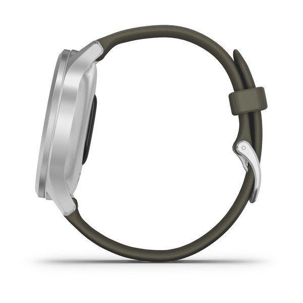 Фітнес годинник Garmin vivomove Style Silver-Moss Green 010-02240-21