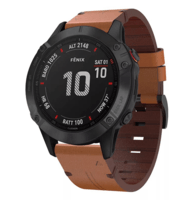 Ремінець Garmin Fenix 6 22mm QuickFit Chestnut Leather Band 010-12863-05