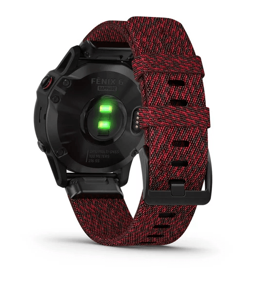 Ремінець Garmin Fenix 6 22mm QuickFit Heathered Red Nylon Band 010-12863-06