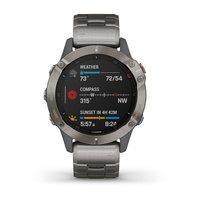 Спортивний годинник Garmin Fenix 6 Sapphire Titanium Gray with Vented Titanium Bracelet 010-02158-23
