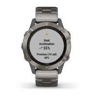 Спортивний годинник Garmin Fenix 6 Sapphire Titanium Gray with Vented Titanium Bracelet 010-02158-23