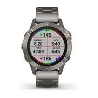 Спортивний годинник Garmin Fenix 6 Sapphire Titanium Gray with Vented Titanium Bracelet 010-02158-23