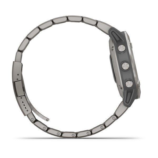 Спортивний годинник Garmin Fenix 6 Sapphire Titanium Gray with Vented Titanium Bracelet 010-02158-23