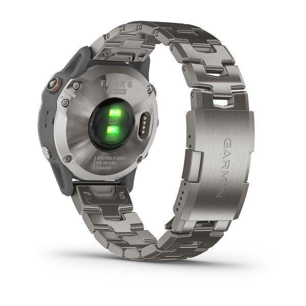 Спортивний годинник Garmin Fenix 6 Sapphire Titanium Gray with Vented Titanium Bracelet 010-02158-23