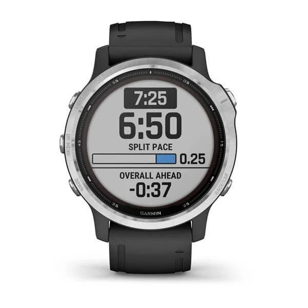 Спортивний годинник Garmin Fenix 6S Solar Silver Black Band 010-02409-00