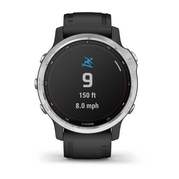 Спортивний годинник Garmin Fenix 6S Solar Silver Black Band 010-02409-00