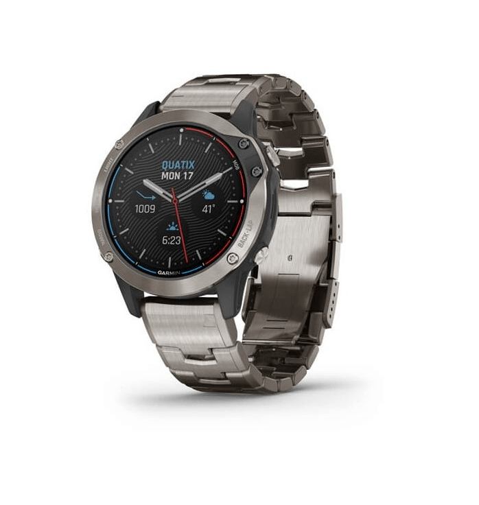 Морський годинник для спорту Garmin Quatix 6 Titanium Saphhire with Titanium Band 010-02158-95