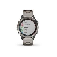 Морський годинник для спорту Garmin Quatix 6 Titanium Saphhire with Titanium Band 010-02158-95