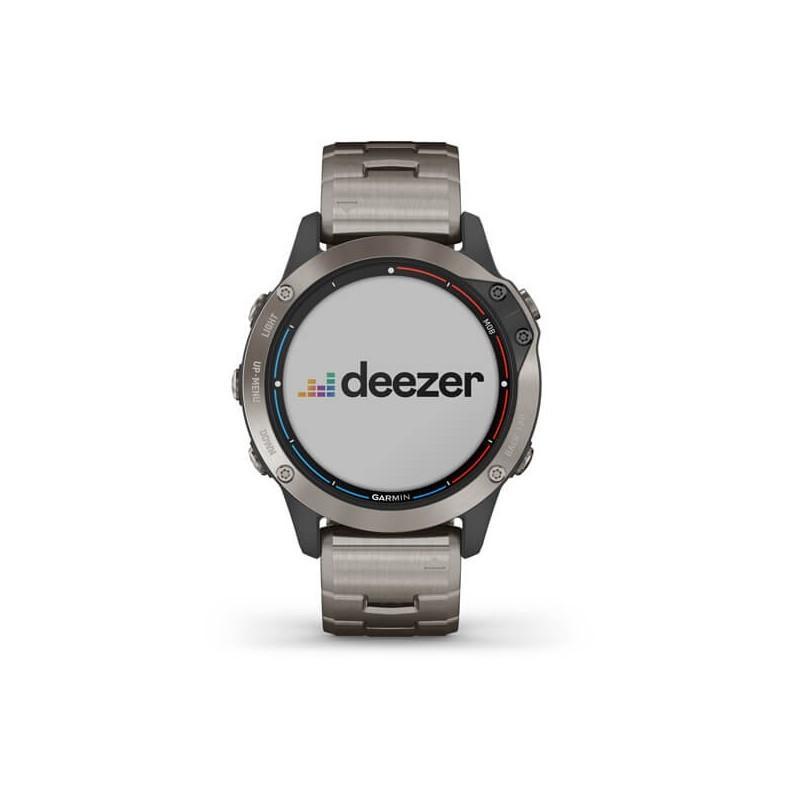 Морський годинник для спорту Garmin Quatix 6 Titanium Saphhire with Titanium Band 010-02158-95