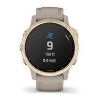 Спортивний годинник Garmin Fenix 6S Solar Edition Light Gold with Light Sand Band 010-02409-11