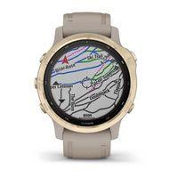 Спортивний годинник Garmin Fenix 6S Solar Edition Light Gold with Light Sand Band 010-02409-11