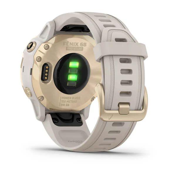 Спортивний годинник Garmin Fenix 6S Solar Edition Light Gold with Light Sand Band 010-02409-11