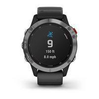 Спортивний годинник Garmin Fenix 6 Solar Silver Black Band 010-02410-00