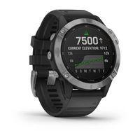 Спортивний годинник Garmin Fenix 6 Solar Silver Black Band 010-02410-00
