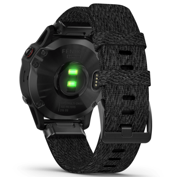 Спортивний годинник Garmin Fenix 6 Pro Sapphire Black DLC with Heathered Black Nylon Band 010-02158-17