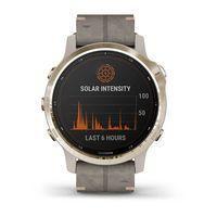 Спортивний годинник Garmin Fenix 6S Pro Solar Light Gold Shale Gray Suede Band 010-02409-26