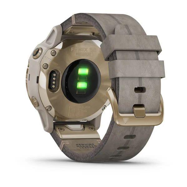 Спортивний годинник Garmin Fenix 6S Pro Solar Light Gold Shale Gray Suede Band 010-02409-26