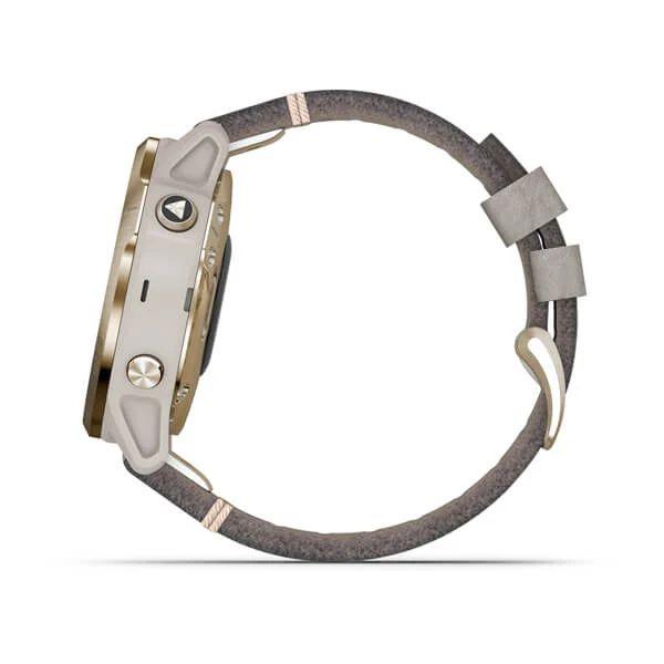 Спортивний годинник Garmin Fenix 6S Pro Solar Light Gold Shale Gray Suede Band 010-02409-26