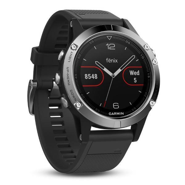 Мультиспортивний годинник Garmin Fenix 5 Silver with Black Band 010-01688-03
