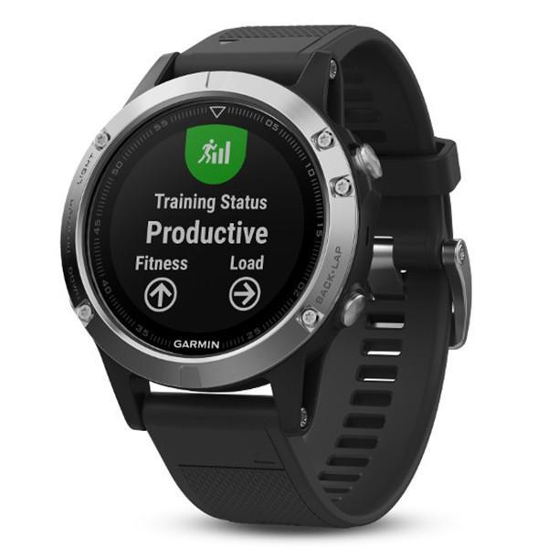 Мультиспортивний годинник Garmin Fenix 5 Silver with Black Band 010-01688-03