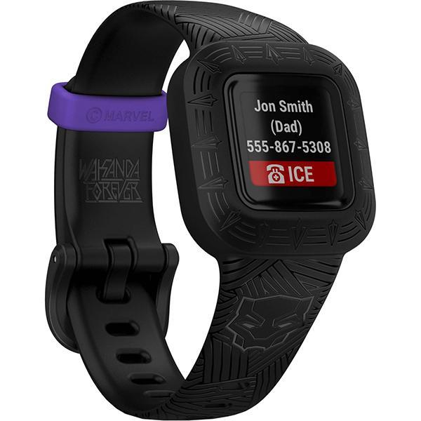 Дитячий фітнес-браслет Garmin Vivofit jr3 Marvel Black Panther 010-02441-10