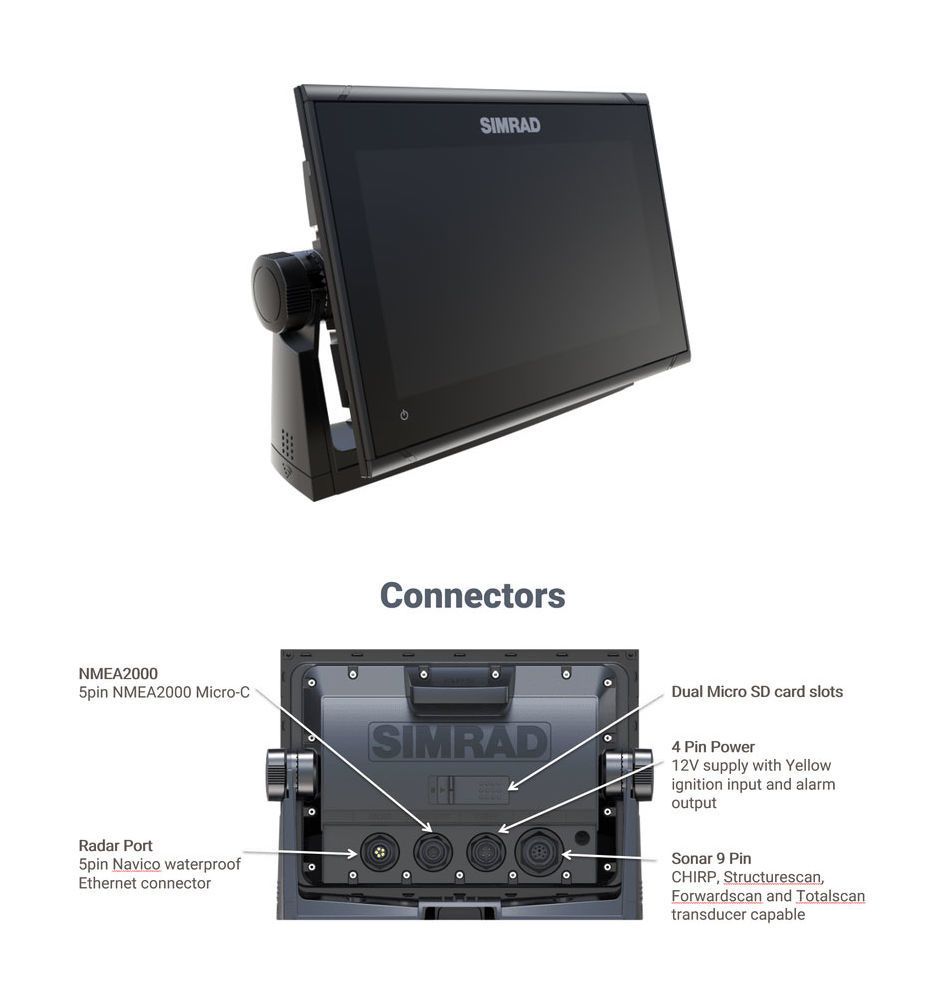 Ехолот - картплоттер Simrad GO 9 XSE ROW Activeimaging 3 - in - 1 9 000-14841-001