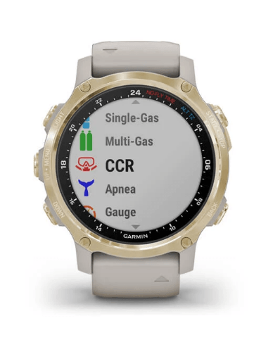 Годинник-навігатор для дайвінгу Garmin Descent Mk2S Light Gold with Light Sand Silicone Band 010-02403-01