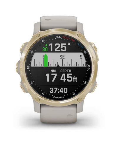 Годинник-навігатор для дайвінгу Garmin Descent Mk2S Light Gold with Light Sand Silicone Band 010-02403-01