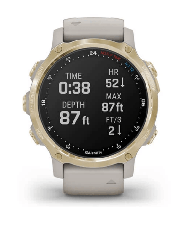 Годинник-навігатор для дайвінгу Garmin Descent Mk2S Light Gold with Light Sand Silicone Band 010-02403-01