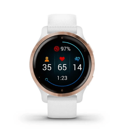 Спортивний годинник Garmin Venu 2S Rose Gold Bezel with White Case and Silicone Band 010-02429-13